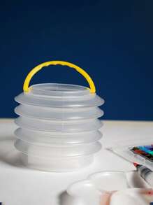 1pc Foldable Painting Brush Washer - Clear - View 1