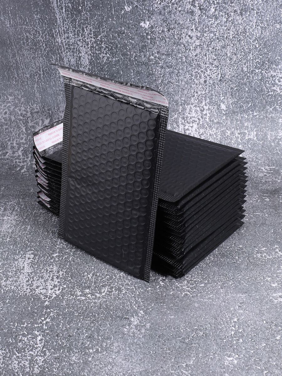 10pcs Solid Bubble Mailer Bag - Black - View 1