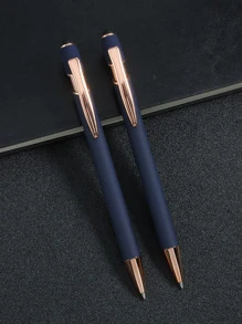 1 pieza Bolígrafo puntero minimalista y portátil para volver al colegio - Azul Marino - Ver 2