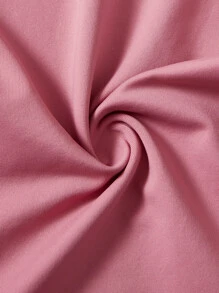 SHEIN Girls Tummy Control Flare Leg Trousers - Dusty Pink - View 4