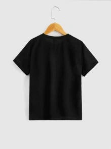Boys 1pc Slogan Graphic Tee - Black - View 2