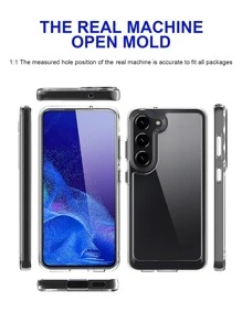 3 tấm phim dán màn hình điện thoại cường lực & 1 bộ ốp lưng chống rơi Tương thích với Samsung - Trong sáng - Xem 10