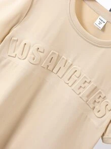 SHEIN Tops con trai màu trơn Giải trí - Màu be - Xem 4