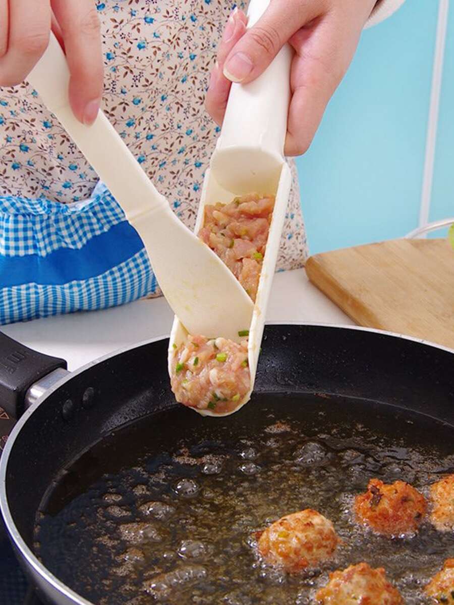 1pc Plastic Meatball Maker - White - View 1