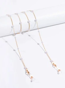 Chuỗi kính trang trí ngọc trai giả - Vàng - Xem 1