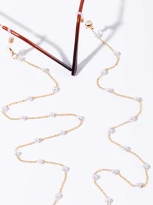 Chuỗi kính trang trí ngọc trai giả - Vàng - Xem 2