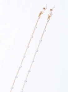 Chuỗi kính trang trí ngọc trai giả - Vàng - Xem 3