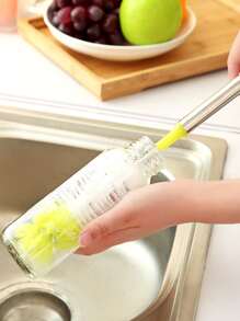 1pc Long Handle Cup Cleaning Brush - Multicolor - View 1