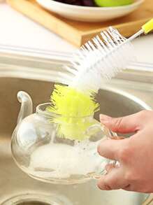 1pc Long Handle Cup Cleaning Brush - Multicolor - View 2