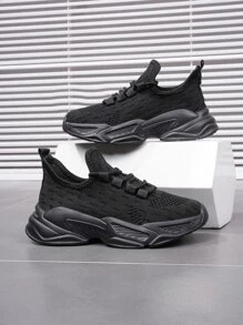 運動老爹鞋適用於男孩前綁帶戶外運動鞋