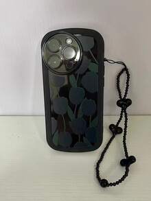 Floral Print Phone Case With Lanyard - Multicolor - View 3