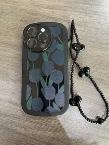 Floral Print Phone Case With Lanyard - Multicolor - View 4