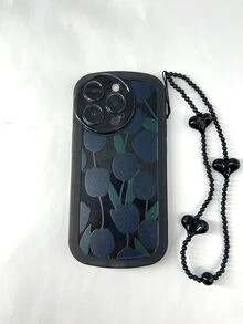 Floral Print Phone Case With Lanyard - Multicolor - View 5