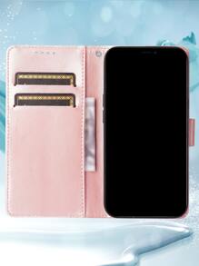 GLANDOTU Flip Phone Case Shockproof PU Leather Embossed Butterfly Pattern Gold Wallet With Card Slot Magnetic Clip TPU Lined Padded Phone Case Compatible With Samsung Galaxy And Other Mobile Phone Models In Rose Gold Colour Compatible With IPhone15/15Plus/15Pro/15Promax,International Version, Not The Domestic Version - Rose Gold - View 8