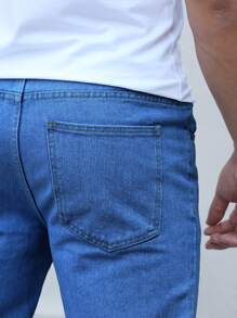 Mężczyźni Dżinsy z prostą nogawką Bawełna Slant Pocket