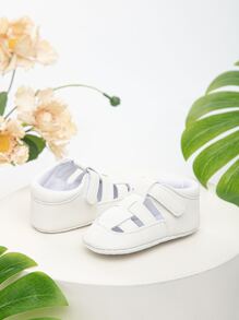 Fashionable Ankle Strap Flats For Baby, Cut Out Design Outdoor Flats - White - View 4