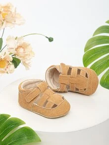 Sporty Skate Shoes For Boys, Hook-and-loop Fastener Strap Sneakers - Mustard Yellow - View 6