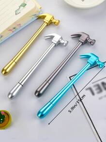 4支/套卡通錘形中性筆，辦公、學習、考試、書寫模擬工具 - 彩色 - 查看 6