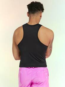 Manfinity RebelGame Áo thun & Áo lót Nam Cắt ra màu trơn Giải trí - màu đen - Xem 2