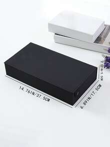 1pc PU Glasses Storage Box, Solid Color Black Multi-grid Display Rack For Home - Black - View 4