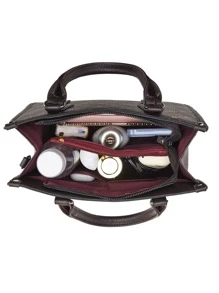 Geometric Pattern Top Handle Bag, Mother's Day Gift For Mom