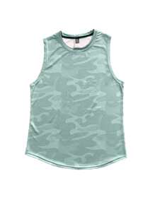 Manfinity Sport Corelite Men Camo Print Sports Tank Top Workout Tops - Mint Green - View 4