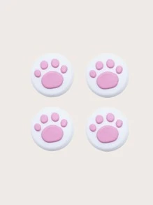 4pcs Silicone Paw Detail Button Cover Compatible With PS5/PS4/Xbox - Multicolor - View 3
