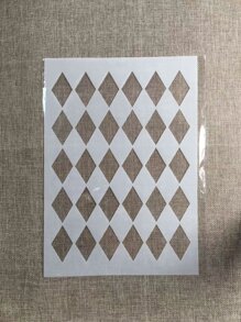 1 Pieza Plantilla De Dibujo De Rombo A4 De Plástico Blanco - Blanco - Ver 1