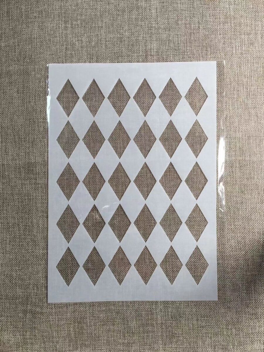 1 Pieza Plantilla De Dibujo De Rombo A4 De Plástico Blanco - Blanco - Ver 1