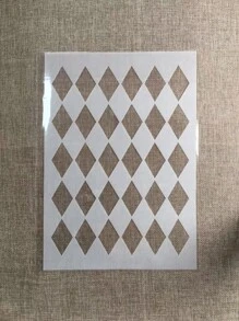 1 Pieza Plantilla De Dibujo De Rombo A4 De Plástico Blanco - Blanco - Ver 2