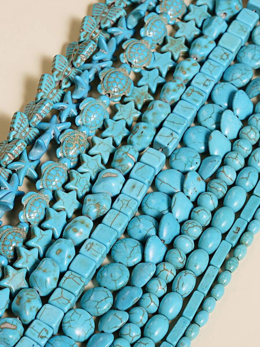 1 hebra Accesorio de joya DIY cuenta - Azul - Ver 1