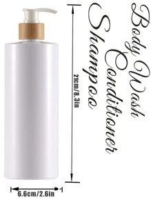 3个装 500毫升 Pef 浴室分配瓶 家居浴室装饰 秋季装饰 返校季 - 白色 - 查看 4