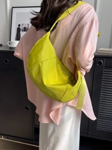 Neon Yellow Hobo Bag - Green - View 1