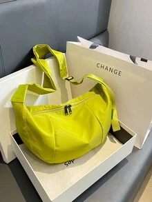 Neon Yellow Hobo Bag - Green - View 2