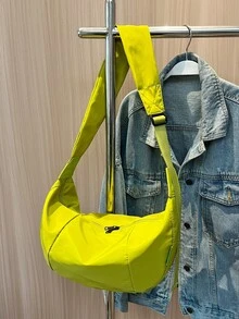 Neon Yellow Hobo Bag - Green - View 3