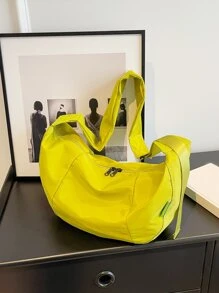 Neon Yellow Hobo Bag - Green - View 5