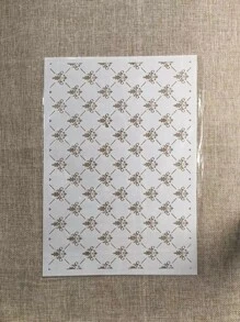 1pc White Plastic A4 Royal Pattern Painting Stencil Template - White - View 3