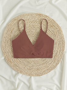Twist Front Bikini Top - Redwood - View 5
