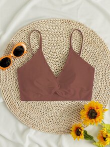 Twist Front Bikini Top - Redwood - View 6