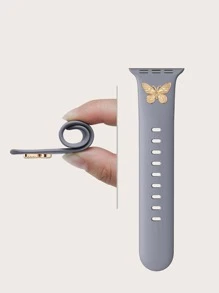 1 chiếc đinh tán đồng hồ trang trí hình con bướm - Vàng - Xem 2