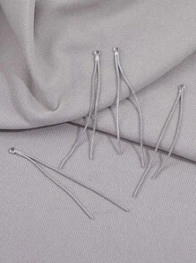 4 件簡約時尚銅白金鍍雙蛇骨、流蘇、鏈條吊墜設計鏈條適用於 Diy 耳環 - 銀色 - 查看 2