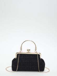 Chicas Bolso cartera con cadena con cerradura - Negro - Ver 1