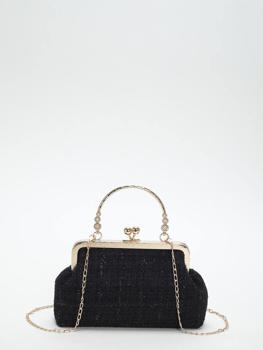 Chicas Bolso cartera con cadena con cerradura - Negro - Ver 1