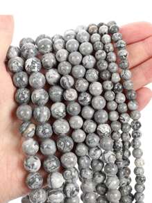 1 hebra Accesorio de joya DIY cuenta - Gris - Ver 1