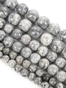 1 hebra Accesorio de joya DIY cuenta - Gris - Ver 3