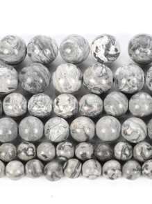 1 hebra Accesorio de joya DIY cuenta - Gris - Ver 4