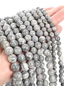 1 hebra Accesorio de joya DIY cuenta - Gris - Ver 5