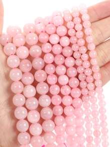 1strand Stone Bead DIY Jewelry Accessory - Pink - View 1