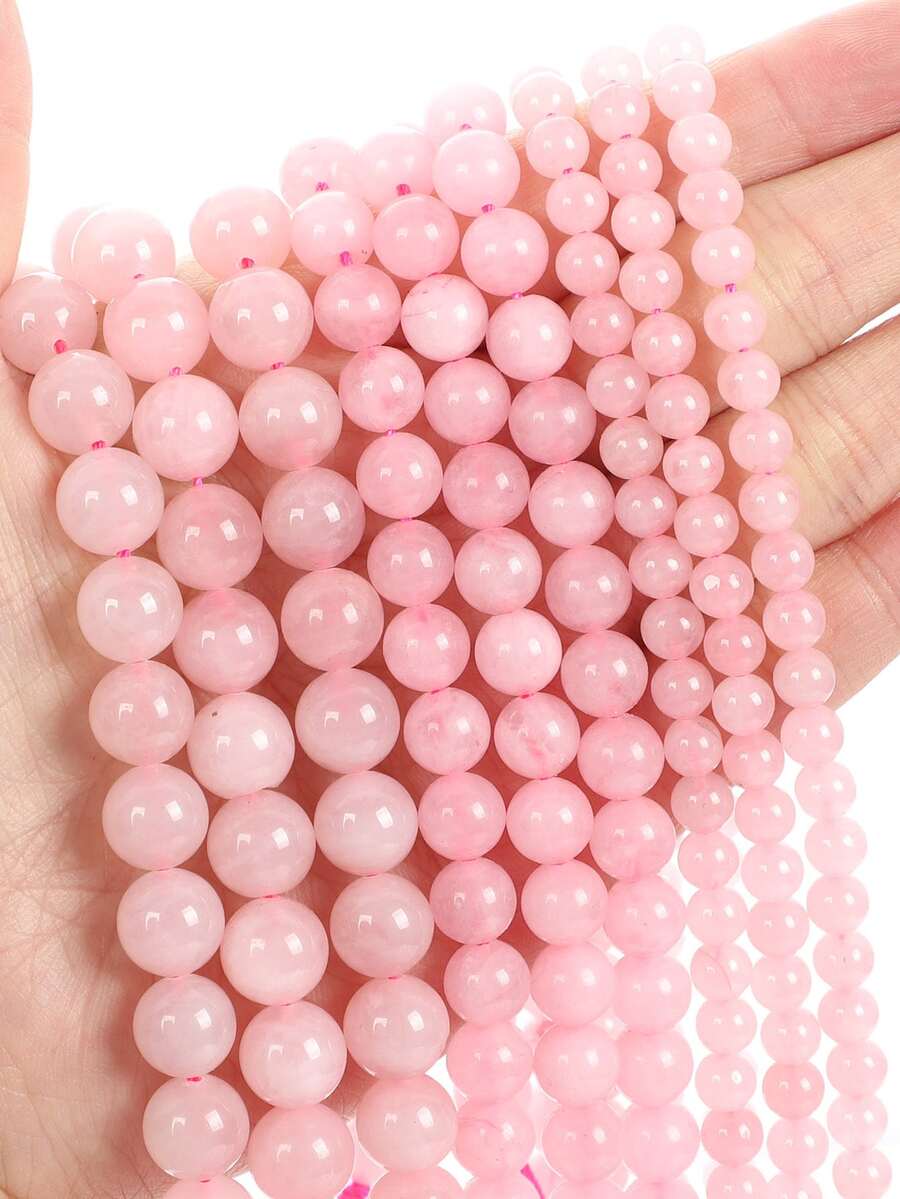 1strand Stone Bead DIY Jewelry Accessory - Pink - View 1