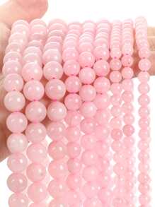 1strand Stone Bead DIY Jewelry Accessory - Pink - View 3